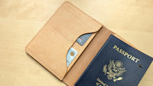 Load image into Gallery viewer, Handmade Natural Badalassi Carlo Italian Leather Passport Cover
