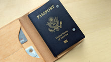 Load image into Gallery viewer, Handmade Natural Badalassi Carlo Italian Leather Passport Cover
