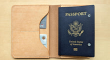Load image into Gallery viewer, Handmade Natural Badalassi Carlo Italian Leather Passport Cover