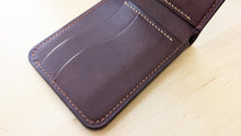 Load image into Gallery viewer, Hand Sewn Dark Brown Badalassi Carlo Italian Leather Bifold Wallet