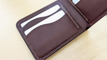 Load image into Gallery viewer, Hand Sewn Dark Brown Badalassi Carlo Italian Leather Bifold Wallet