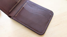 Load image into Gallery viewer, Hand Sewn Dark Brown Badalassi Carlo Italian Leather Bifold Wallet