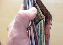 Load image into Gallery viewer, Hand Sewn Dark Brown Badalassi Carlo Italian Leather Bifold Wallet