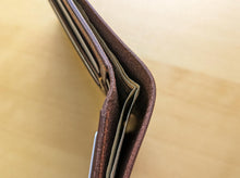 Load image into Gallery viewer, Hand Sewn Dark Brown Badalassi Carlo Italian Leather Bifold Wallet