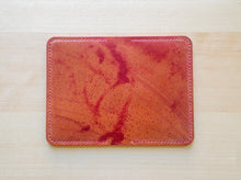 Load image into Gallery viewer, Pink and Red Hand Marbled Italian Shell Cordovan 2 pocket bifold