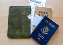 Load image into Gallery viewer, Olive Badalassi Carlo Leather Passport/ Field Notes Sleeve