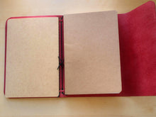 Load image into Gallery viewer, Your choice of style Handmade Tri/Bifold Travel Notebooks in Italian Red Badalassi Carlo Vegetable Tanned Leather.