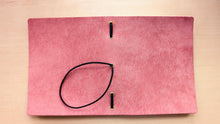 Load image into Gallery viewer, Your choice of style Handmade Tri/Bifold Travel Notebooks in Italian Pink Badalassi Carlo Vegetable Tanned Leather.