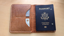 Load image into Gallery viewer, Gifts for the Traveler: Natural Metta Catharina Textured Shell Cordovan Passport Cover and Matching Luggage Tag