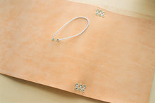 Load image into Gallery viewer, Handmade A5 Trifold Travel Notebook in Natural Badalassi Carlo Pueblo Italian Vegetable Tanned Leather.