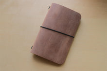 Load image into Gallery viewer, Handmade Vintage Leather Travel Notebooks: A5 Trifold/Bifold, Passport, and Field Notes Size