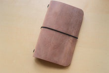Load image into Gallery viewer, Handmade Vintage Leather Travel Notebooks: A5 Trifold/Bifold, Passport, and Field Notes Size