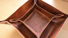 Load image into Gallery viewer, American harness leather catch all/valet tray set