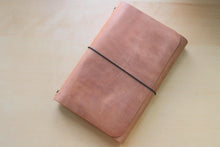 Load image into Gallery viewer, Handmade Vintage Leather Travel Notebooks: A5 Trifold/Bifold, Passport, and Field Notes Size