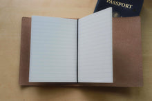 Load image into Gallery viewer, Handmade Vintage Leather Travel Notebooks: A5 Trifold/Bifold, Passport, and Field Notes Size