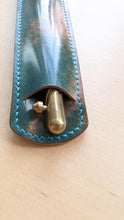 Load image into Gallery viewer, Rocado Turquoise Marbled Shell Cordovan Pen Slip and Bookmark Corner
