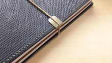 Load image into Gallery viewer, Handmade Midori/ travellers size Black Metta Catherina Leather travel notebook