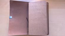 Load image into Gallery viewer, Dark Brown Horween Cypress Midori/Traveler's size and Passport size Leather travel notebook