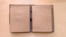 Load image into Gallery viewer, Dark Brown Horween Cypress Midori/Traveler's size and Passport size Leather travel notebook