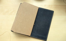 Load image into Gallery viewer, Handmade Midori/ travellers size Black Metta Catherina Leather travel notebook