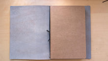 Load image into Gallery viewer, Handmade Vintage Gray Leather Travel Notebooks: A5 Trifold/Bifold, Travelers/Midori and Passport Size