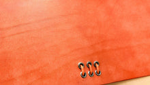 Load image into Gallery viewer, Handmade A5 Leather Trifold Travel Notebook in Mandarin Orange Italian leather