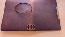 Load image into Gallery viewer, Dark Brown Horween Cypress Midori/Traveler's size and Passport size Leather travel notebook