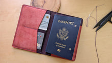 Load image into Gallery viewer, Violet and Pink Badalassi Carlo Italian Leather Passport and Papers Cover