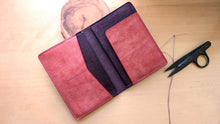 Load image into Gallery viewer, Violet and Pink Badalassi Carlo Italian Leather Passport and Papers Cover