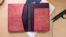 Load image into Gallery viewer, Violet and Pink Badalassi Carlo Italian Leather Passport and Papers Cover