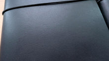 Load image into Gallery viewer, Handmade A5 Trifold/Bifold Leather Notebooks: All Black Edition in Badalassi Carlo Minerva