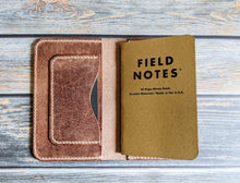 Load image into Gallery viewer, Natural Distressed Italian Leather Field Notes/Travel Notebook
