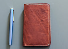 Load image into Gallery viewer, Wickett and Craig Buck Brown Harness Leather Field Notes Notebook Cover
