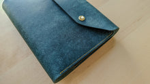 Load image into Gallery viewer, Ortensia Blue Badalassi Carlo A5 Leather notebook Cover
