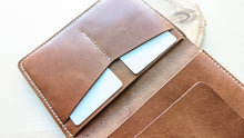 Load image into Gallery viewer, Wickett and Craig Buck Brown Harness Leather Passport and Papers Cover

