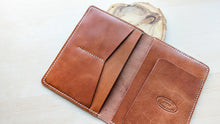 Load image into Gallery viewer, Wickett and Craig Buck Brown Harness Leather Passport and Papers Cover
