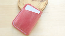 Load image into Gallery viewer, Vintage Pink Italian Leather 3 pocket Wallet
