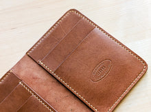 Load image into Gallery viewer, Unique &quot;Tiger Stripe&quot; Italian Shell Cordovan and Whiskey Buttero Vertical Wallet
