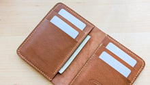 Load image into Gallery viewer, Unique &quot;Tiger Stripe&quot; Italian Shell Cordovan and Whiskey Buttero Vertical Wallet

