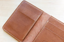 Load image into Gallery viewer, Unique &quot;Tiger Stripe&quot; Italian Shell Cordovan and Whiskey Buttero Vertical Wallet
