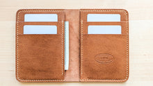 Load image into Gallery viewer, Unique &quot;Tiger Stripe&quot; Italian Shell Cordovan and Whiskey Buttero Vertical Wallet
