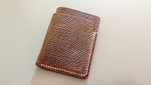 Load image into Gallery viewer, Brown Metta Catharina Textured Horse Strip 3 Pocket Wallet
