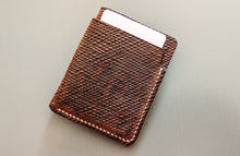 Load image into Gallery viewer, Brown Metta Catharina Textured Horse Strip 3 Pocket Wallet
