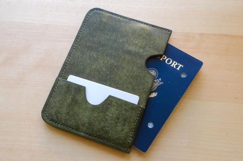 Olive Badalassi Carlo Leather Passport/ Field Notes Sleeve