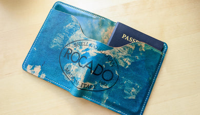 Rocado Turquoise Marbled Shell Travel Wallet #101