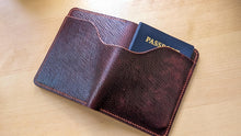 Load image into Gallery viewer, Exclusive Burgundy &quot;Metta Catharina&quot; Textured Shell Cordovan Travel Wallet
