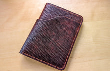 Load image into Gallery viewer, Exclusive Burgundy &quot;Metta Catharina&quot; Textured Shell Cordovan Travel Wallet
