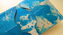 Load image into Gallery viewer, Rocado Turquoise Marbled Shell Travel Wallet #101
