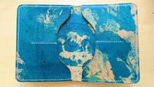 Load image into Gallery viewer, Rocado Turquoise Marbled Shell Travel Wallet #101
