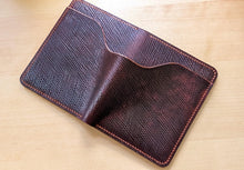 Load image into Gallery viewer, Exclusive Burgundy &quot;Metta Catharina&quot; Textured Shell Cordovan Travel Wallet
